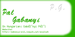 pal gabanyi business card